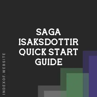 Saga Isaksdottir Quick Start Guide | Indexof