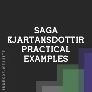 Saga Kjartansdottir Practical Examples | Indexof