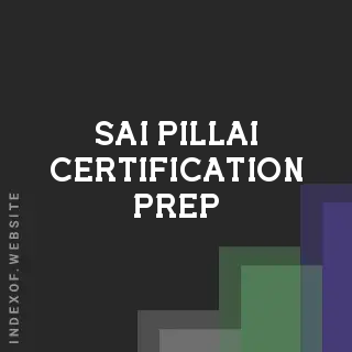 Sai Pillai Certification Prep | Indexof