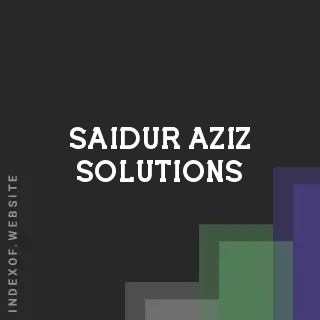 Saidur Aziz Solutions | Indexof