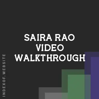 Saira Rao Video Walkthrough | Indexof