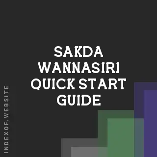 Sakda Wannasiri Quick Start Guide | Indexof