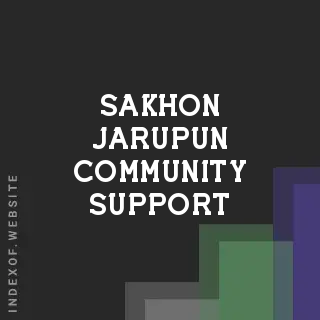 Sakhon Jarupun Community Support | Indexof