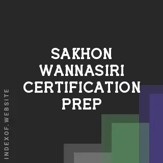 Sakhon Wannasiri Certification Prep | Indexof