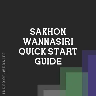 Sakhon Wannasiri Quick Start Guide | Indexof