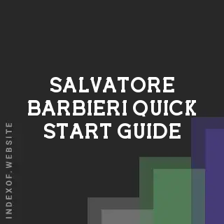 Salvatore Barbieri Quick Start Guide | Indexof