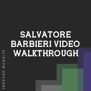 Salvatore Barbieri Video Walkthrough | Indexof