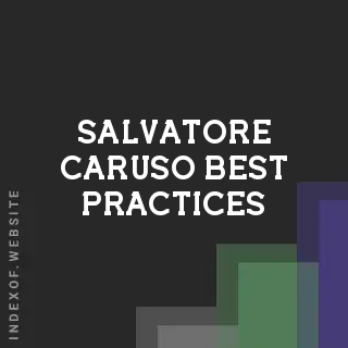 Salvatore Caruso Best Practices | Indexof