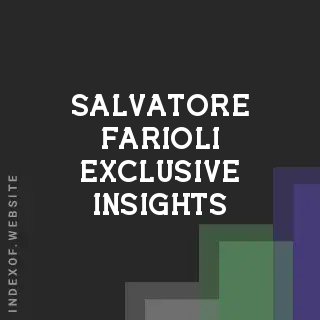 Salvatore Farioli Exclusive Insights | Indexof