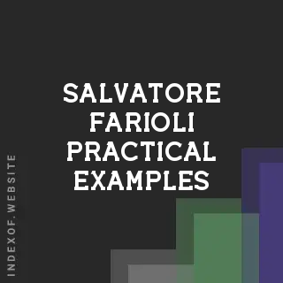 Salvatore Farioli Practical Examples | Indexof