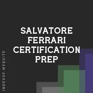 Salvatore Ferrari Certification Prep | Indexof