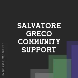 Salvatore Greco Community Support | Indexof