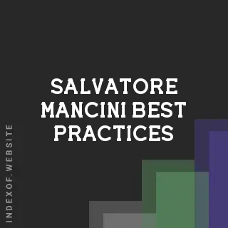 Salvatore Mancini Best Practices | Indexof