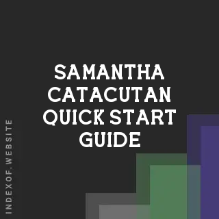 Samantha Catacutan Quick Start Guide | Indexof