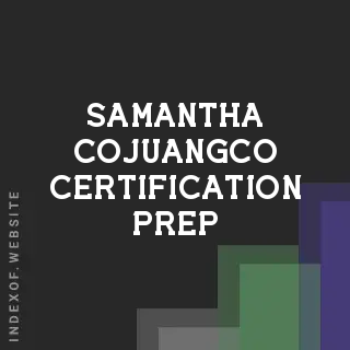 Samantha Cojuangco Certification Prep | Indexof