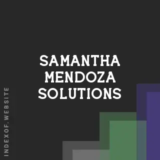 Samantha Mendoza Solutions | Indexof