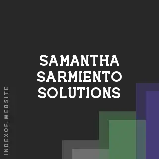 Samantha Sarmiento Solutions | Indexof
