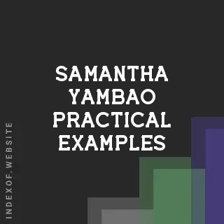 Samantha Yambao Practical Examples | Indexof