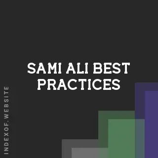 Sami Ali Best Practices | Indexof