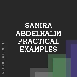 Samira Abdelhalim Practical Examples | Indexof