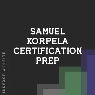 Samuel Korpela Certification Prep | Indexof