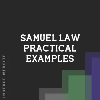 Samuel Law Practical Examples | Indexof