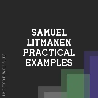 Samuel Litmanen Practical Examples | Indexof