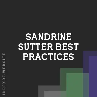 Sandrine Sutter Best Practices | Indexof