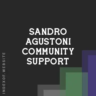 Sandro Agustoni Community Support | Indexof
