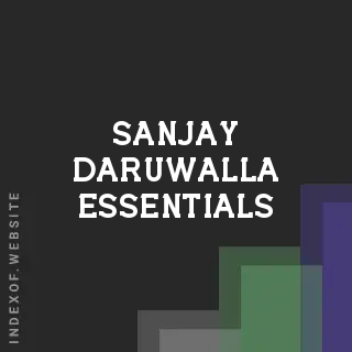 Sanjay Daruwalla Essentials | Indexof