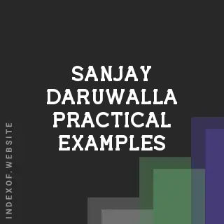 Sanjay Daruwalla Practical Examples | Indexof