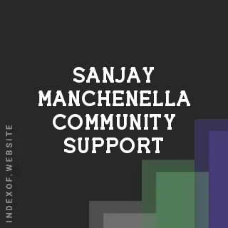 Sanjay Manchenella Community Support | Indexof
