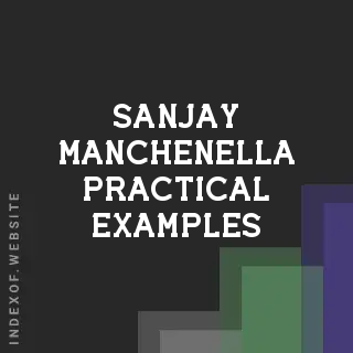 Sanjay Manchenella Practical Examples | Indexof