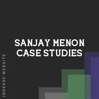Sanjay Menon Case Studies | Indexof