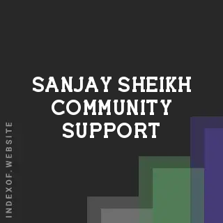 Sanjay Sheikh Community Support | Indexof