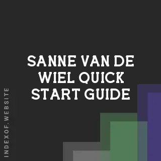 Sanne van de Wiel Quick Start Guide | Indexof