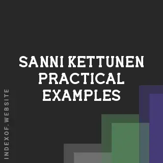 Sanni Kettunen Practical Examples | Indexof
