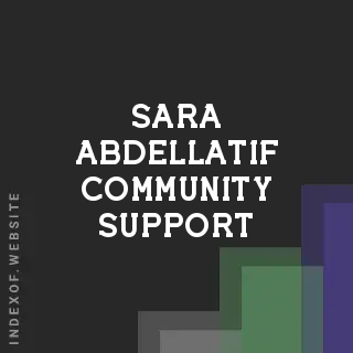 Sara Abdellatif Community Support | Indexof