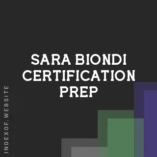 Sara Biondi Certification Prep | Indexof