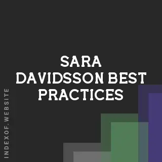 Sara Davidsson Best Practices | Indexof