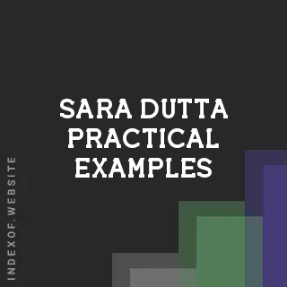 Sara Dutta Practical Examples | Indexof