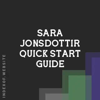 Sara Jonsdottir Quick Start Guide | Indexof