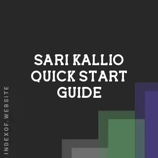 Sari Kallio Quick Start Guide | Indexof