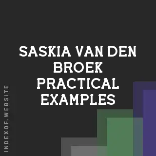 Saskia van den Broek Practical Examples | Indexof