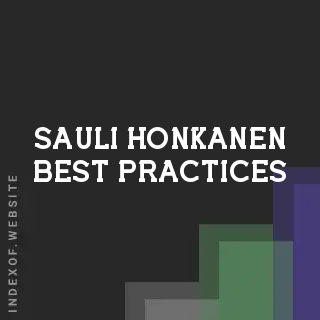 Sauli Honkanen Best Practices | Indexof