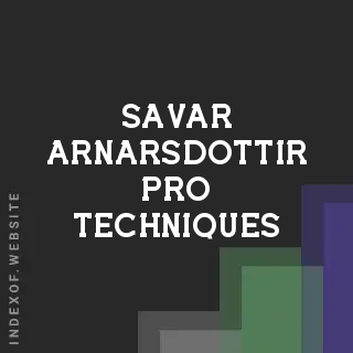 Savar Arnarsdottir Pro Techniques | Indexof
