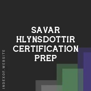 Savar Hlynsdottir Certification Prep | Indexof