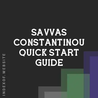 Savvas Constantinou Quick Start Guide | Indexof