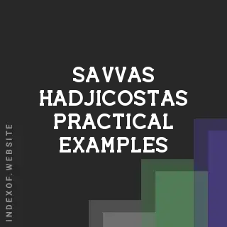 Savvas Hadjicostas Practical Examples | Indexof