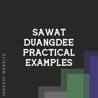 Sawat Duangdee Practical Examples | Indexof